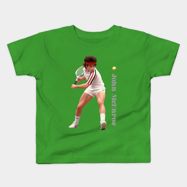 John McEnroe Kids T-Shirt by BAJAJU